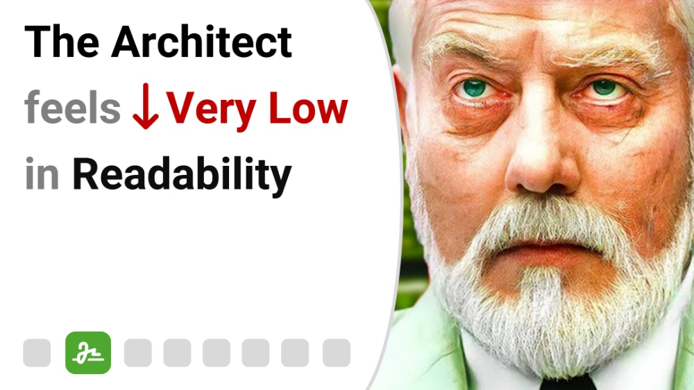 The Architect likes to use BIG words like "apropos" and "ergo"